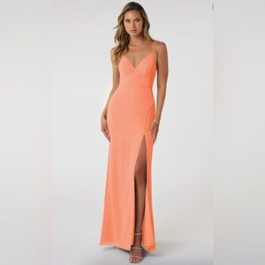 Azazie Becca bridesmaids dress - Sunset